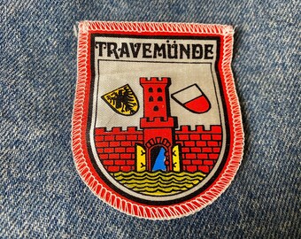 Parche de tela bordado vintage "Travemünde"