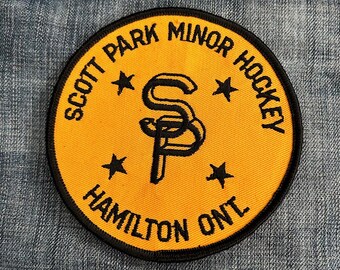 Vintage Scott Park Minor Hockey bordado parche de tela