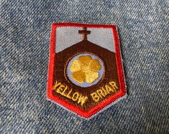 Parche de tela bordado vintage "Yellow Briar"