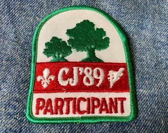 Parche de tela bordado vintage "CJ 89 Participant"