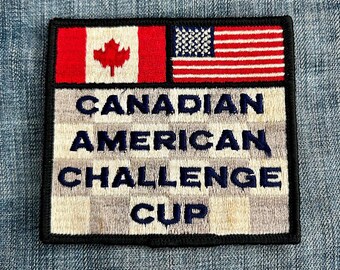 Parche de tela bordado de la Copa Canadian American Challenge vintage
