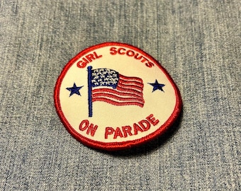 Vintage "Girl Scouts ON Parade" Embroidered Cloth Patch