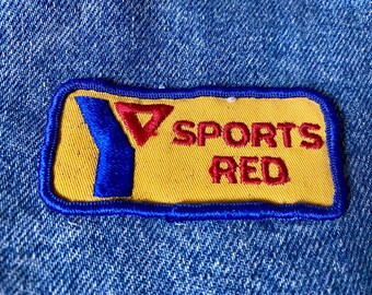 Parche de tela bordado vintage "ymca Sports Red"