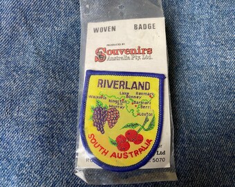 Parche de tela bordado vintage "Riverland South Australia"