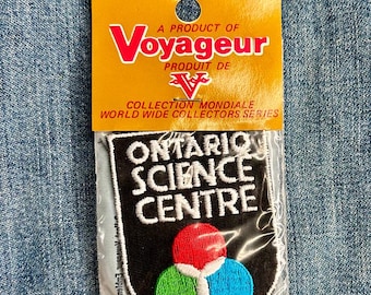 Parche de tela bordado vintage del Centro de Ciencias de Ontario