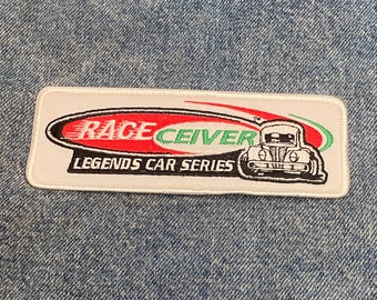 écusson vintage en tissu brodé « Race Ceiver legend Car Series »