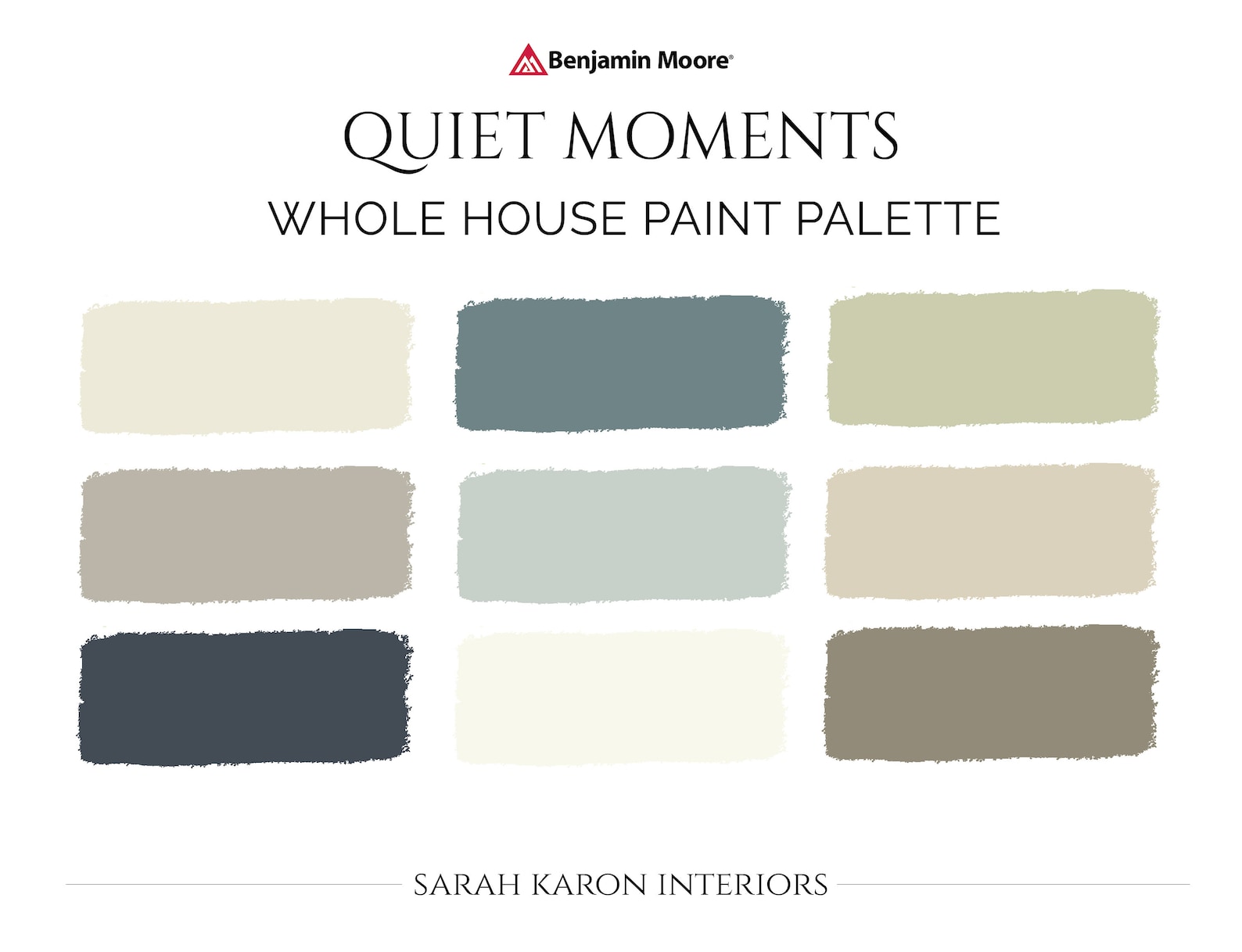 Benjamin Moore Quiet Moments Palette, Interior Design Color Palette