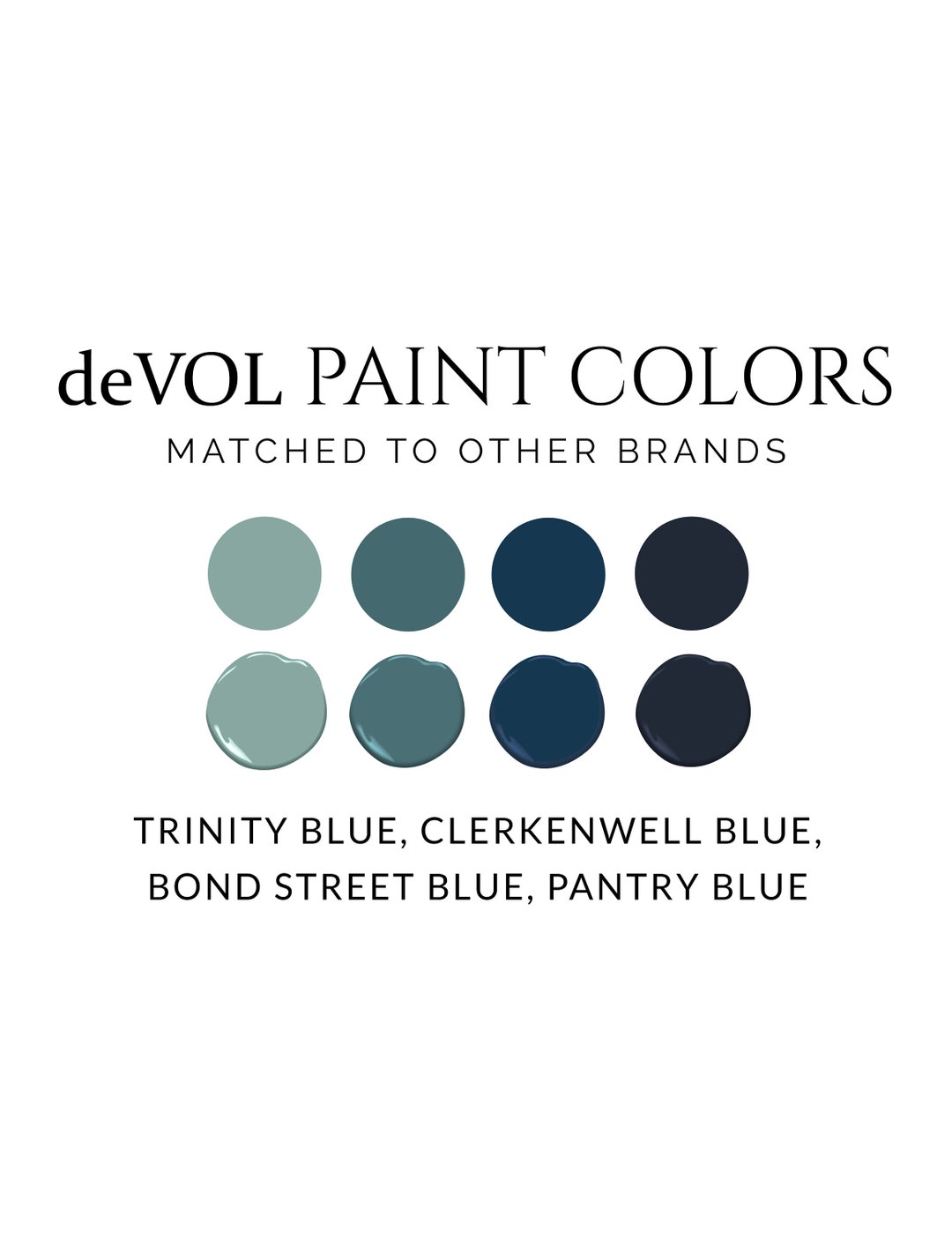 Devol Paint Colors Matched to Sherwinwilliams, Benjamin Moore, Devol