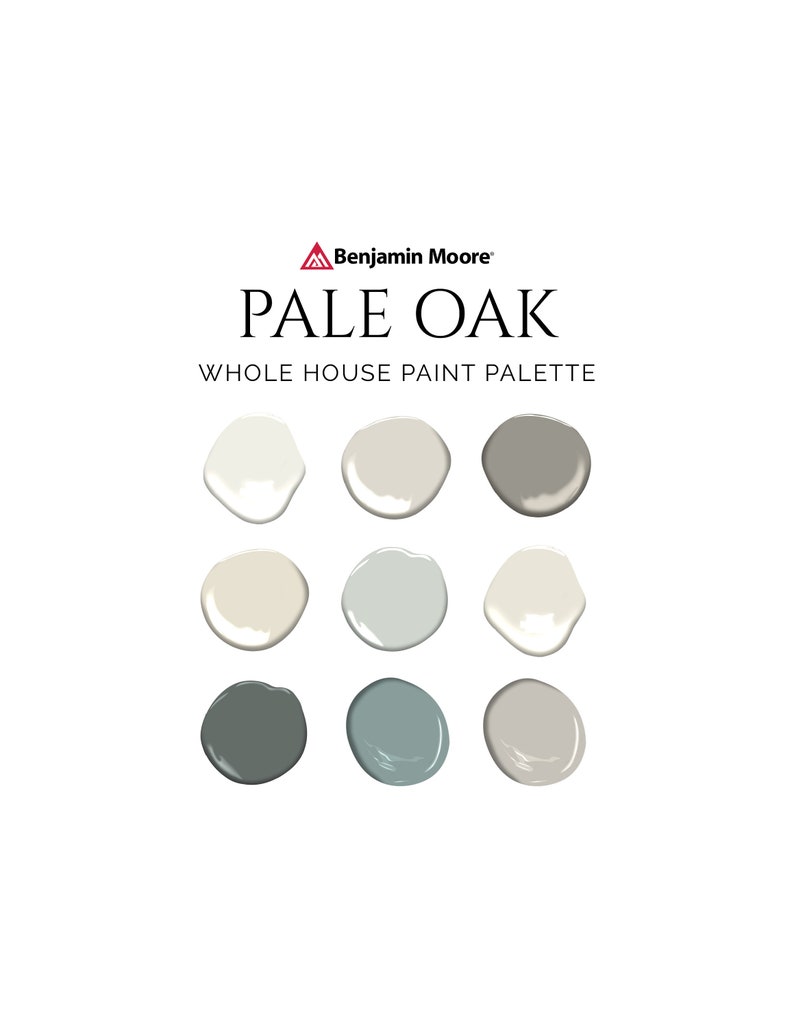 Benjamin Moore Pale Oak Paint Palette Pale Oak Trim Color Etsy Ireland