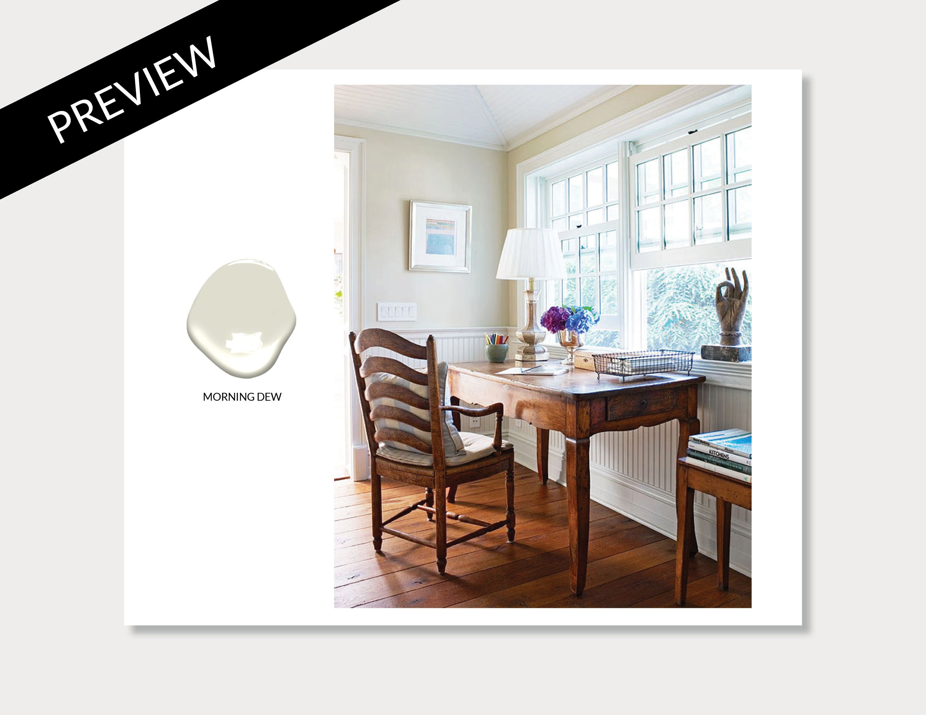 Benjamin Moore Morning Dew Palette, Fresh Color Palette, Bestselling