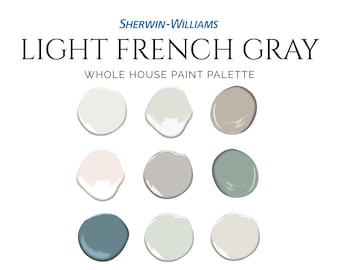 Sherwin Williams Light French Gray Palette, Light French Gray Undertones, Light French Gray Exterior, Light French Gray vs Repose Gray