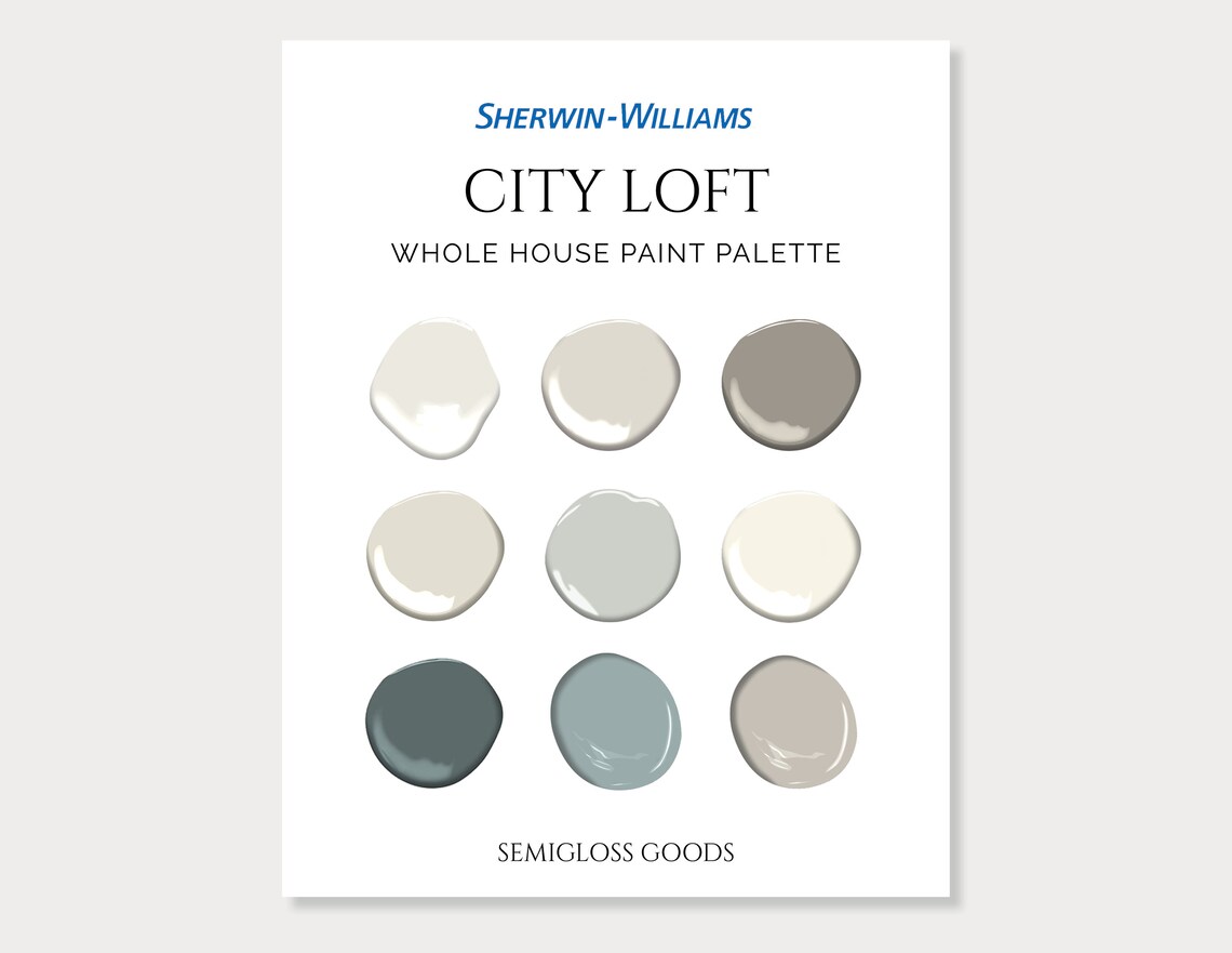 City Loft Paint Palette Sherwin-williams City Loft Paint - Etsy