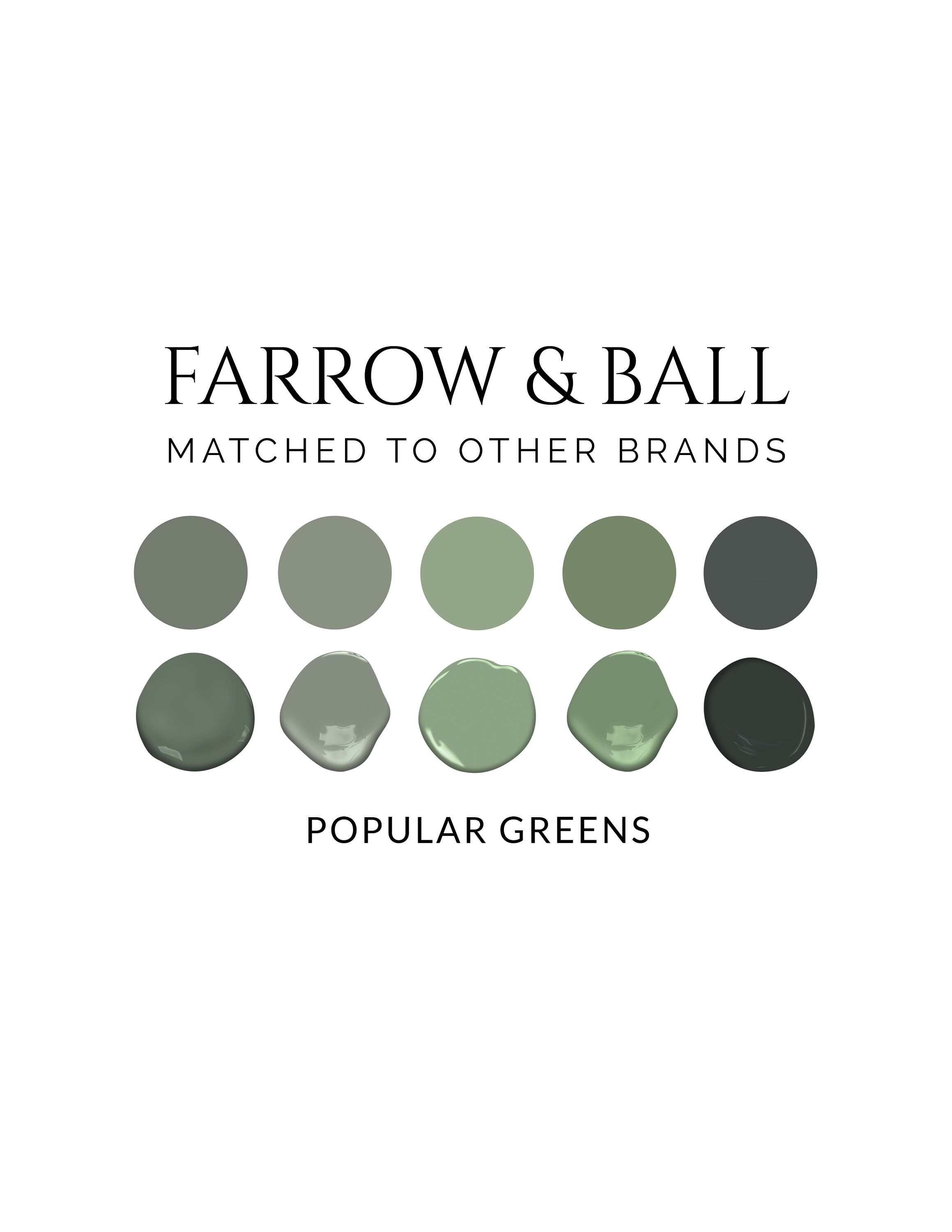 Farrow & Ball Green Paint Matches Farrow Ball Dupes Farrow Etsy UK