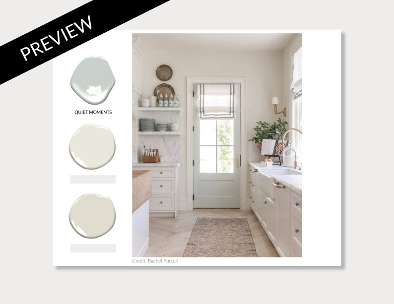Benjamin Moore Quiet Moments Palette Interior Design Color Etsy