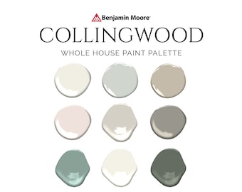 Benjamin Moore Collingwood Palette, Collingwood Gray, Collingwood Exterior, Collingwood Cabinets, Collingwood Complements, Accents, OC-28