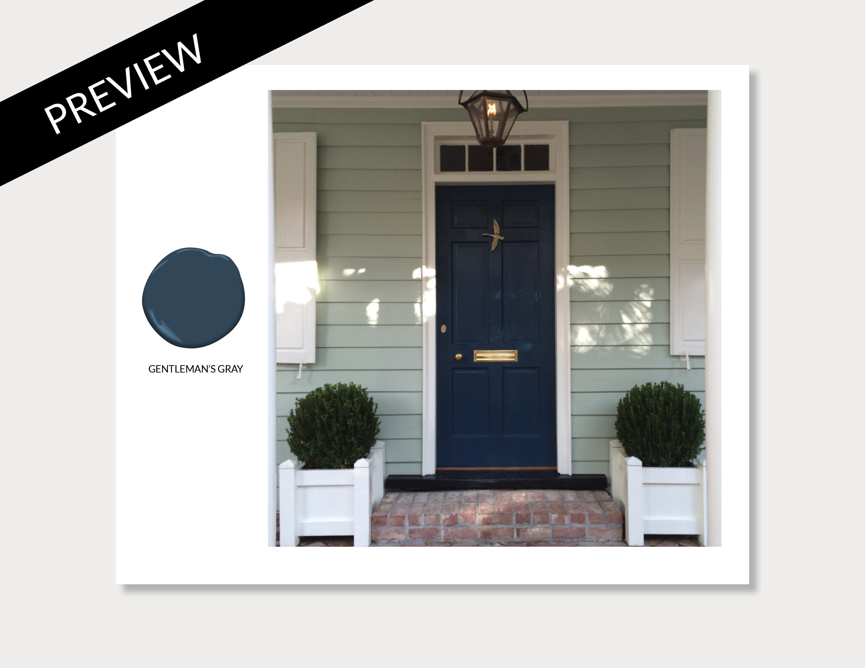 Benjamin Moore Gentleman's Gray Palette Chic Color Etsy Canada