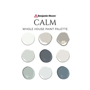Calm Paint Palette, Benjamin Moore, Calm Undertones, Calm Reviews, Coastal Palette, Beach House, Calm Palette, Beach Glass, OC-22, 2111-70