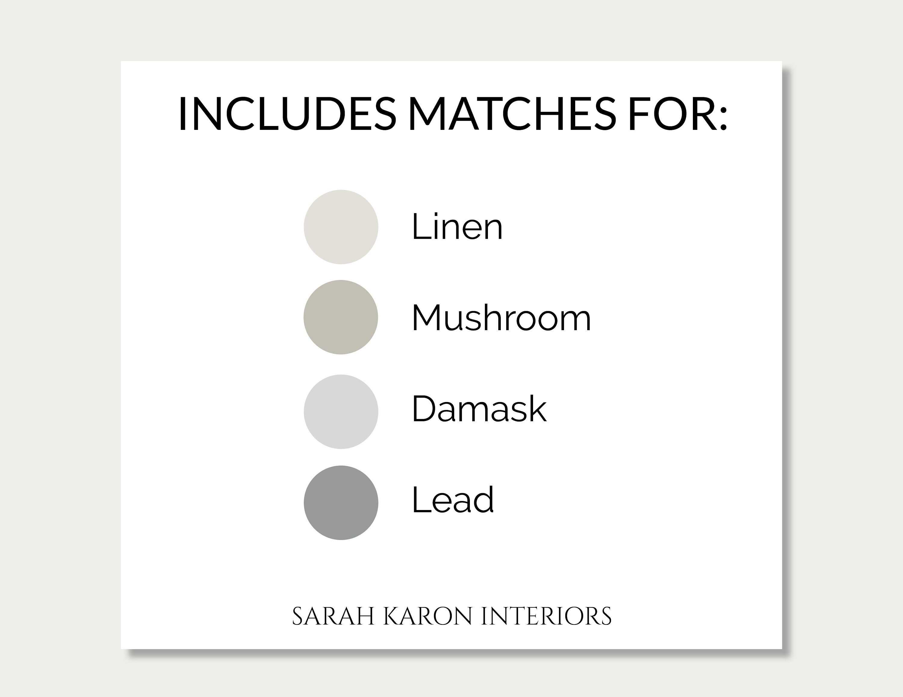 Devol Paint Colors Matched to Sherwin-williams, Benjamin Moore, Behr ...