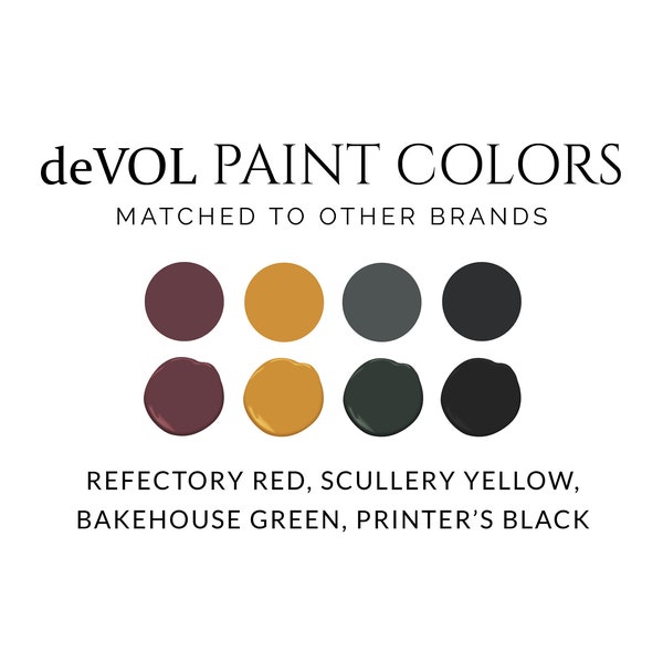 deVOL Paint Colors Matched to Sherwin-Williams, Benjamin Moore, deVOL Paint Color Match, deVOL Dupe, Bakehouse Green, Scullery, Refectory