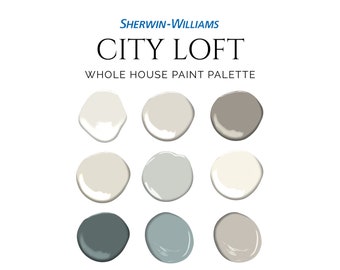 City Loft Paint Palette, Sherwin-Williams, City Loft Paint, City Loft Interior, City Loft Reviews, Neutral, Modern Farmhouse, Alabaster