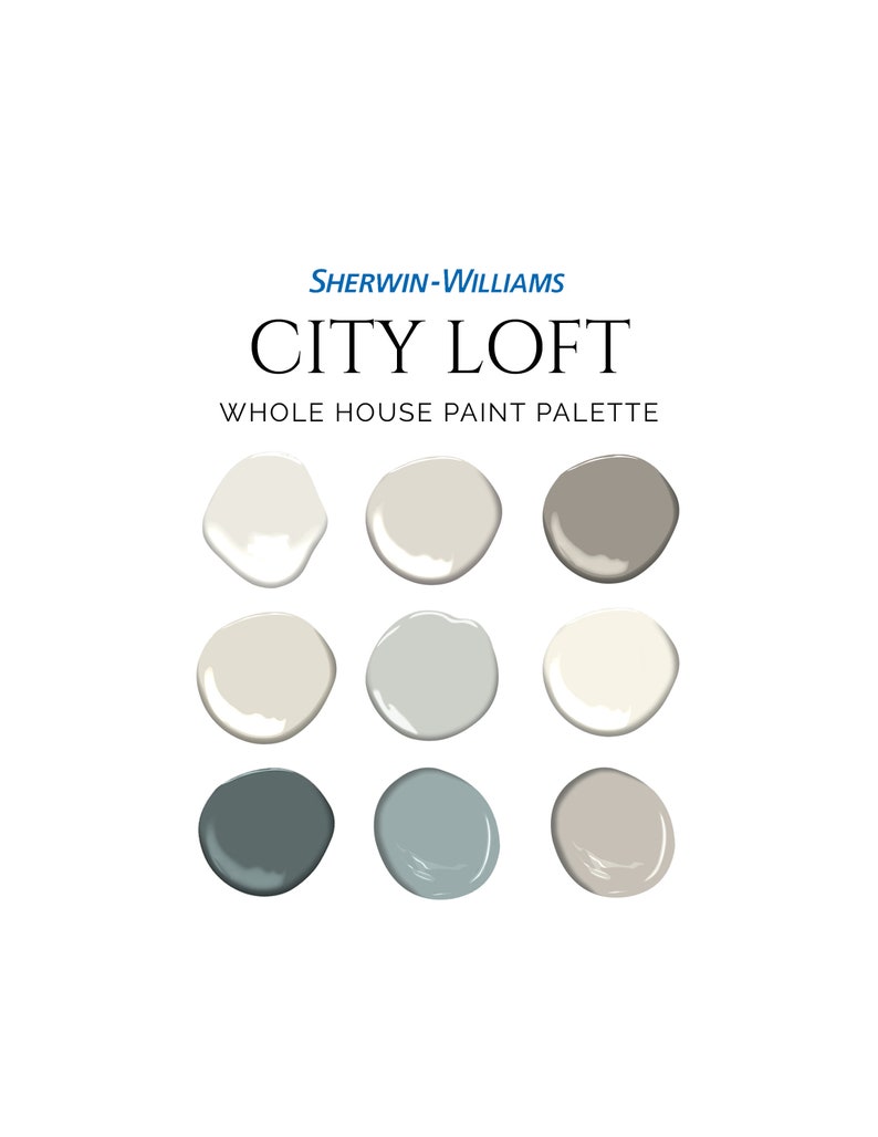 City Loft Paint Palette Sherwinwilliams City Loft Paint Etsy Hong Kong