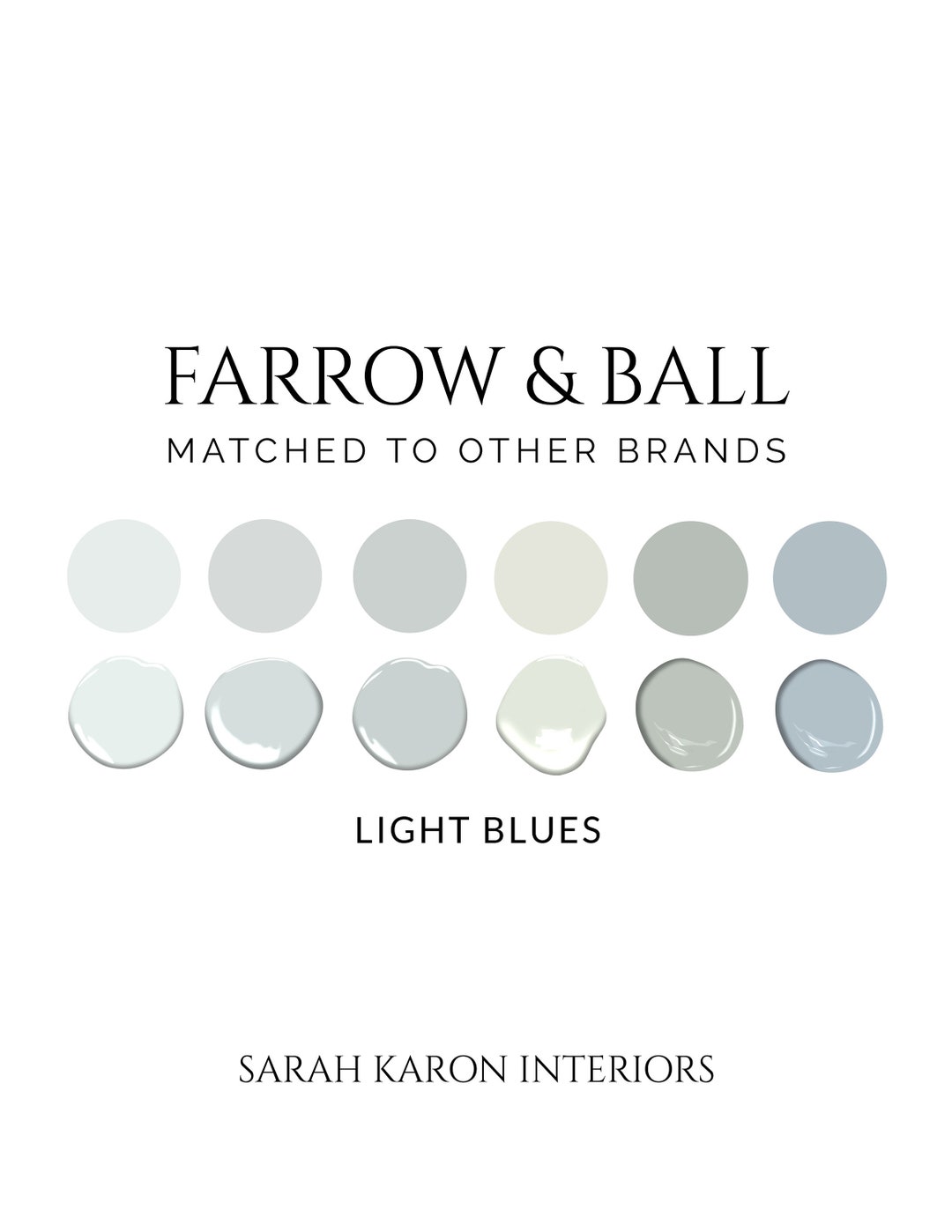 Farrow & Ball Matched to Benjamin Moore Sherwinwilliams Etsy