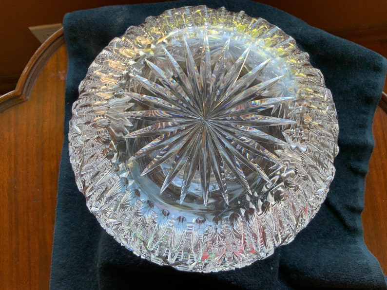 American Brilliant Cut Glass Parpoint Adonis Carafe Etsy