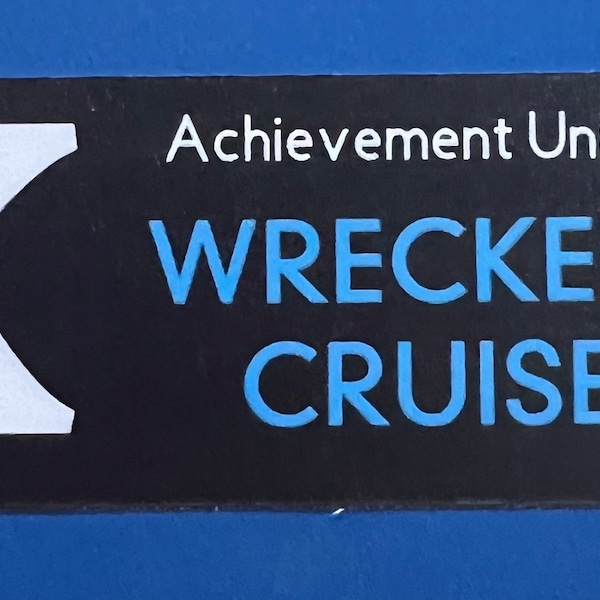 Police, funny, Achievement unlocked, wrecked a cruiser sticker