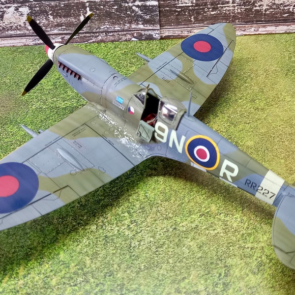 Built to order Supermarine Spitfire MK XVI 1/48 scale pro built model, plastic model, professionally built model, airbrushed and weathered