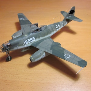 Built to order Messerschmitt Me 262 A21/U2 48 scale pro built model, plastic model, professionally built model, airbrushed and weathered