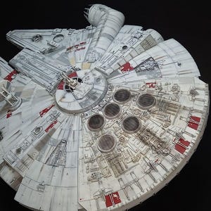 Star Wars Millennium Falcon Modell im Maßstab 1:72, gefertigt auf Bestellung.