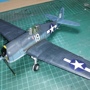 Gebaut auf Bestellung Grumman Hellcat 1/48 Modell pro gebaut, Kunststoff Modell, professionell gebautes Modell, airbrushed und verwittert