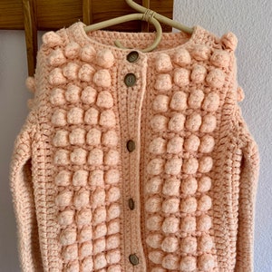 Handmade Pink Knit Kids Sweater