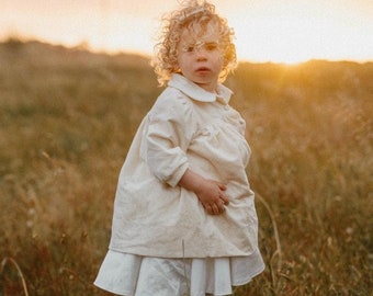 Vintage Cream Velvet Todder Coat