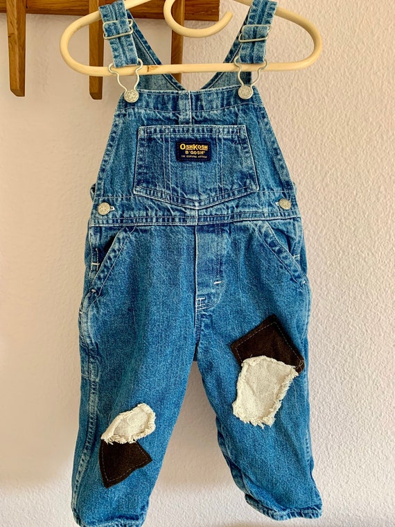 Vintage Toddler Patched Overalls - image 1