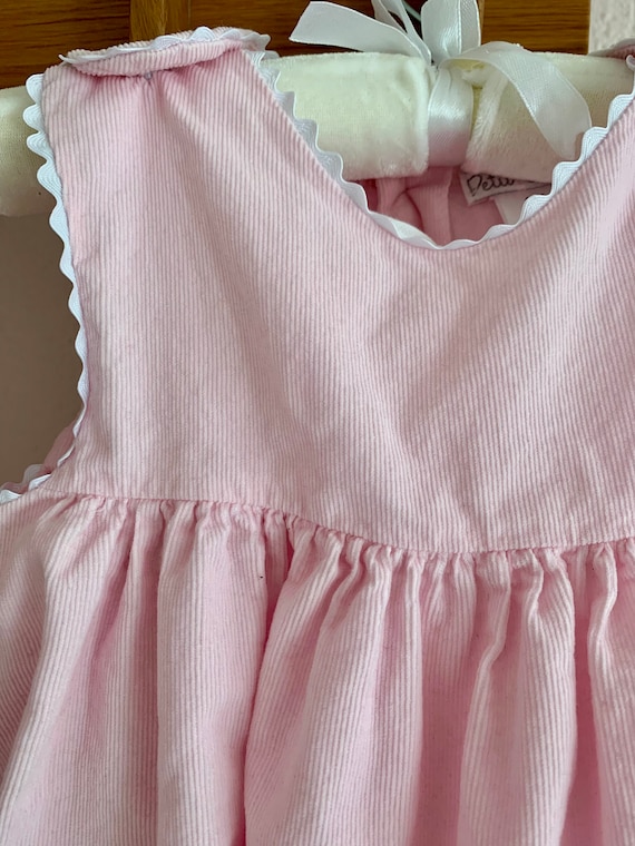 Vintage Scallop Trim Corduroy Dress - image 3