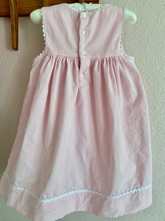 Vintage Scallop Trim Corduroy Dress - image 4