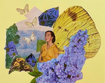 Original Handcut Collage - "Lilac Season"