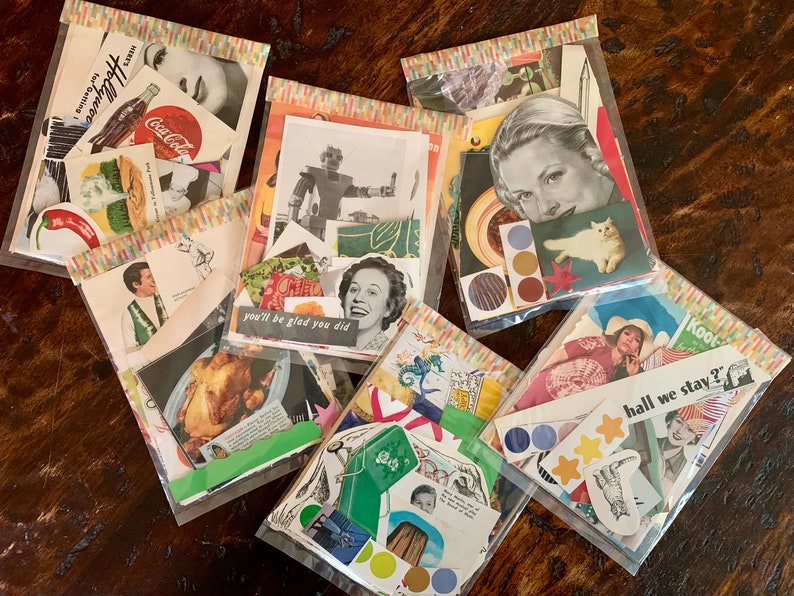 Mini Vintage Collage Kit Etsy