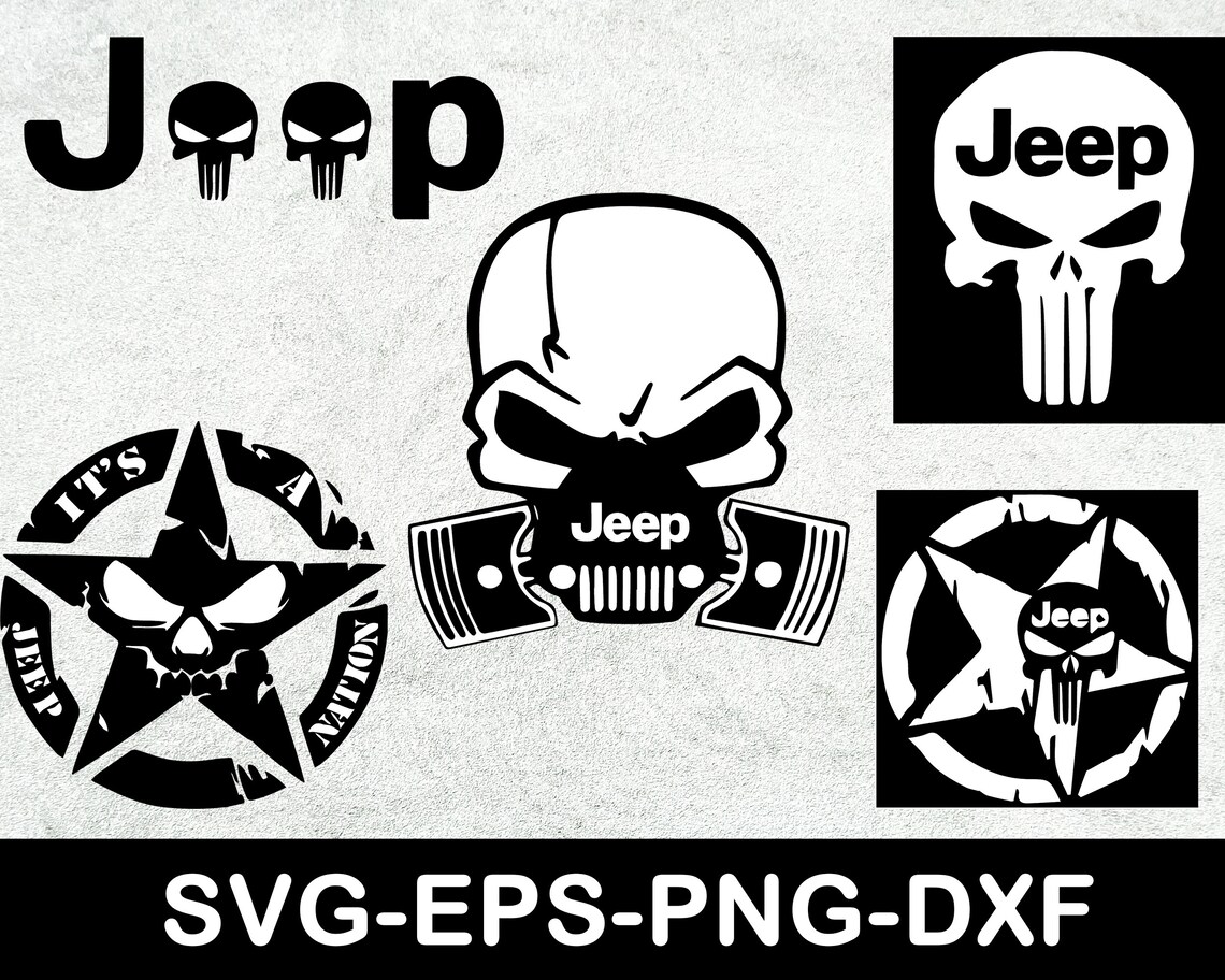 Jeep Skull Svg Bundle Jeep Svg Jeep Clipart Jeep Life | Etsy