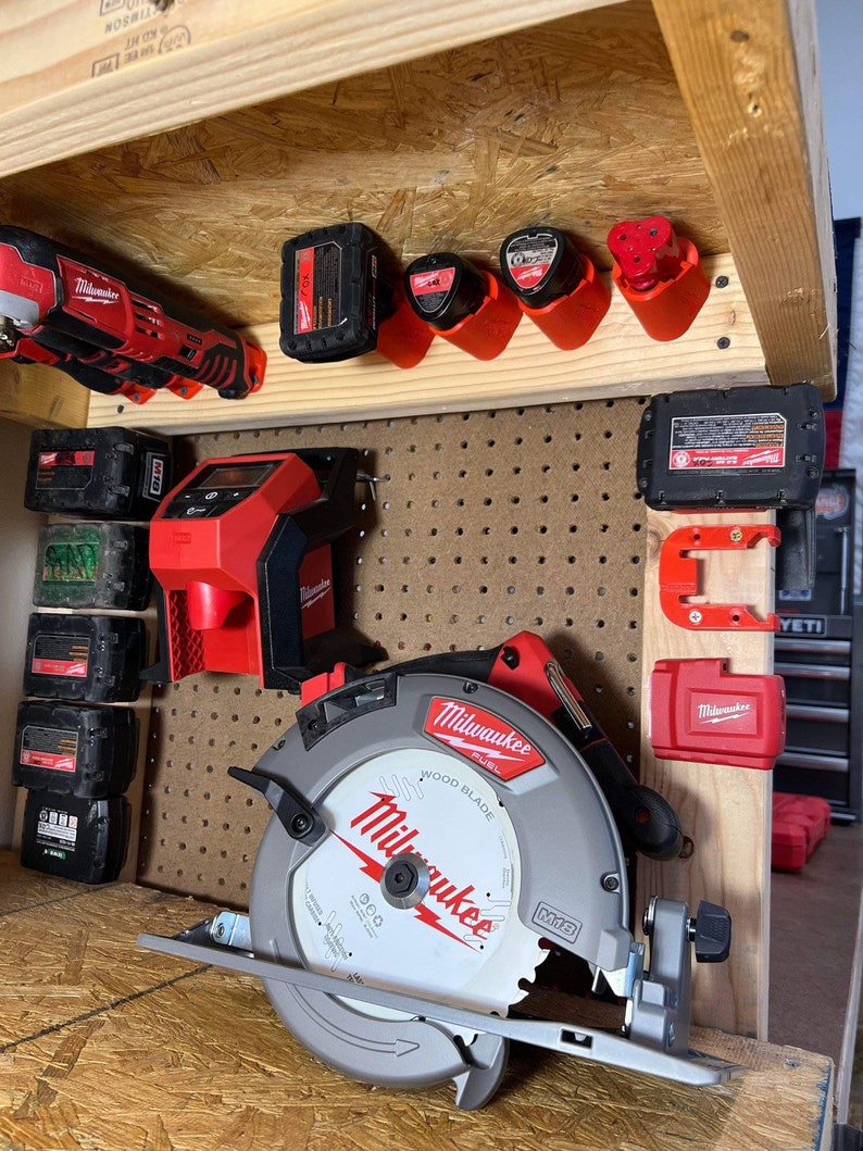 Milwaukee M12 Battery and Tool Hangers 10 Pack Etsy