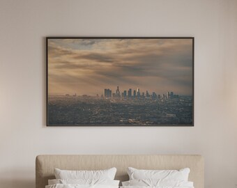 City Skyline haze LA Los Angeles California photography print download digital photo prints wall art home office nursery decor travel nature