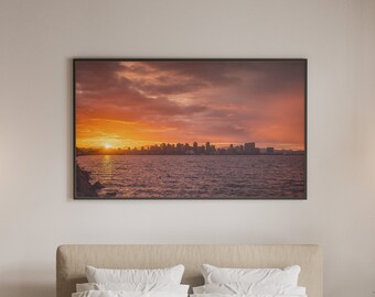 San Diego Dawn cityscape sunrise CA photography print download digital photo prints wall art home office nursery decor travel nature