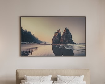 Twin Peaks beach hike backpack Washington photography print download digital photo prints wall art home office nursery decor travel nature