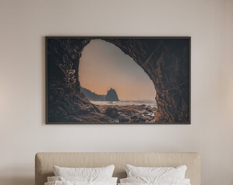 Washingtunnel beach hike backpack Washington photography print download digital photo prints wall home office nursery decor travel nature