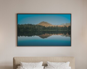 Reflecting Deer Lake Olympic Washington photography print download digital photo prints wall art home office nursery decor travel nature
