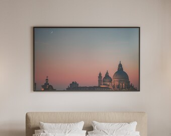 Venitian Twilight Moonscape Venice Italy photography print download digital photo prints wall art home office nursery decor travel nature