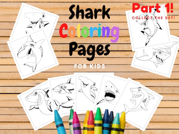 10 Printable Shark Coloring Pages for Kids  Part 1