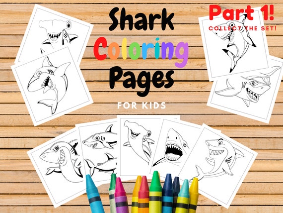 10 Printable Shark Coloring Pages for Kids  Part 1