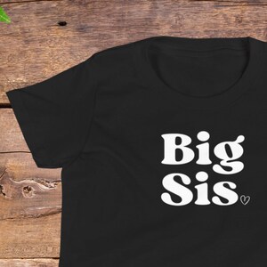 Big Sis shirt for kids, big sister announcement, new baby announcement, gift for big sister